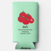 Tomaat & Munt Zomer Bachelorette Bruiloft Weekend Seltzer Blikjeskoeler (Achterkant)