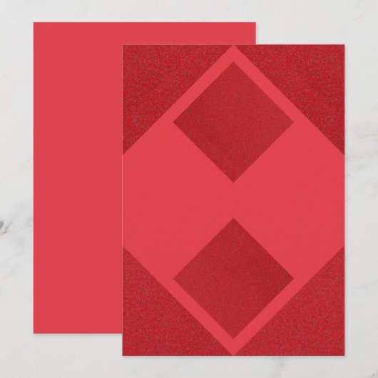 Tomaat Red Diamond Block Uitnodiging – Aanpasbaar (Voorkant / Achterkant)