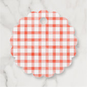 Tomaat Relish met tomaat en geruit patroon Bedankjes Labels (Achterkant)