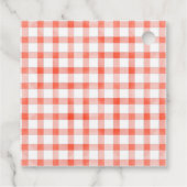 Tomaat Relish met tomaat en geruit patroon Bedankjes Labels (Achterkant)