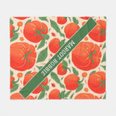 Tomaat Retro Kleurrijk Gepersonaliseerd Patroon Fleece Deken (Voorkant (Horizontaal))