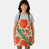 Tomaat Retro Kleurrijk Gepersonaliseerd Patroon Schort (Insitu)