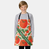 Tomaat Retro Kleurrijk Gepersonaliseerd Patroon Schort (Gedragen)