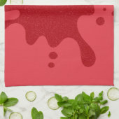 Tomaat Rode Drip Custom Keuken Handdoek (Gevouwen)