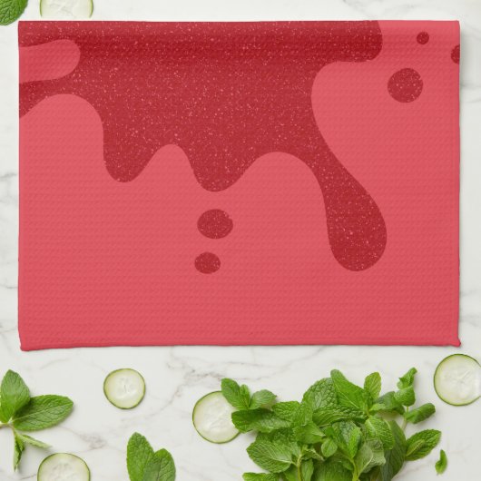 Tomaat Rode Drip Custom Keuken Handdoek (Gevouwen)