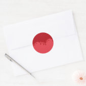 Tomaat-Rode Drip Ronde Stickers – Aanpasbaar (Envelop)