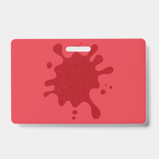 Tomaat-Rode Druppel Custom PVC Naam Badge (Voorzijde)