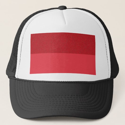 Tomaat Rode Horizontale Split Trucker Hoed (Custom Pet (Voorkant)