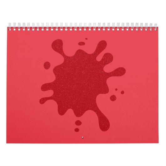 Tomaat-Rode Splash Aangepaste Wandkalender Kalender (Hoes)