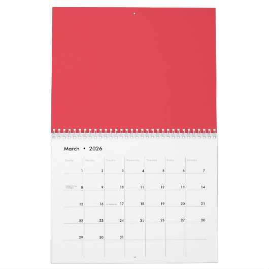 Tomaat-Rode Splash Muur Kalender – Aangepaste Bulk (Mar 2026)