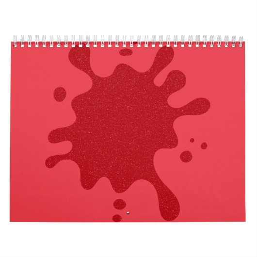 Tomaat-Rode Splash Muur Kalender – Aangepaste Bulk (Hoes)