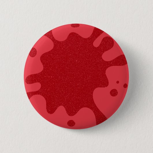 Tomaat-Rode “Verfspat” Douane Speld Ronde Button 5,7 Cm (Voorkant)