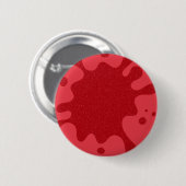 Tomaat-Rode “Verfspat” Douane Speld Ronde Button 5,7 Cm (Voorkant /achterkant)