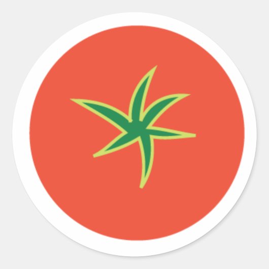 tomaat ronde sticker (Voorkant)