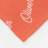 Tomaat Rood Aangepaste Kindernaam Herhaling Fleece Deken (Hoek)