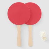 Tomaat Rood Custom Ronde Hand Fan Set Handwaaier (Voorkant en achterkant)