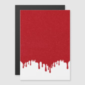 Tomaat Rood Drip Aangepaste Magnetische Kaart Uitnodiging (Voorkant / Achterkant)
