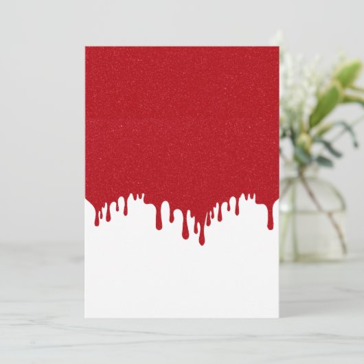 Tomaat Rood Drip Aanpasbare Bewaar de Datum Save The Date (Staand voorkant)