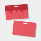 Tomaat Rood Drip Bulk PVC Event Badge – Aanpassen (Voor- en achterkant)