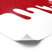 Tomaat Rood Drip op Witte Aangepaste Posterprint Foto Afdruk (Hoek)