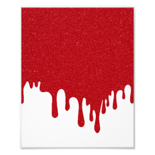 Tomaat Rood Drip op Witte Aangepaste Posterprint Foto Afdruk