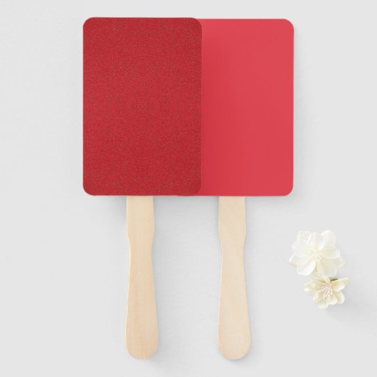 Tomaat Rood Duo Handventilator Set – Textuur & Eff Handwaaier (Voorkant en achterkant)