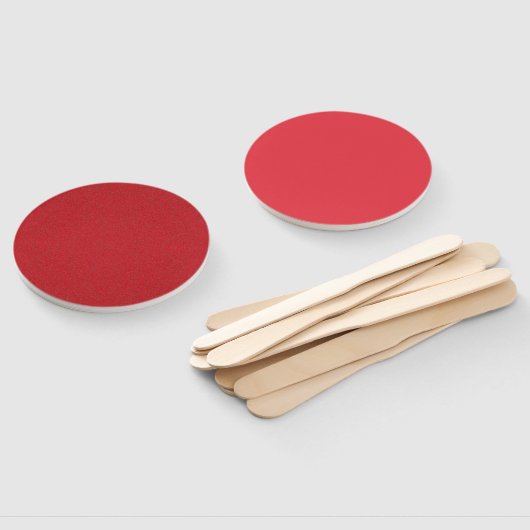 Tomaat Rood Duo Textuur Custom Hand Fan Set Handwaaier (Niet-gemonteerd)