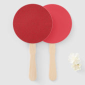 Tomaat Rood Duo Textuur Custom Hand Fan Set Handwaaier (Voorkant en achterkant)