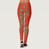 Tomaat Rood en Groen Spiraal Tie Dye Leggings (Achterkant)