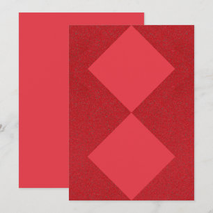 Tomaat Rood Geometrisch Duo Kaart – Aanpasbaar