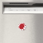 Tomaat Rood Spatmagnet op Wit – Aanpasbaar Magneet (Insitu (Vaatwasser))
