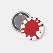 Tomaat Rood Spatmagnet op Wit – Aanpasbaar Magneet (Voorkant / Achterkant)