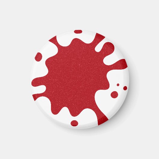 Tomaat Rood Spatmagnet op Wit – Aanpasbaar Magneet (Voorkant)