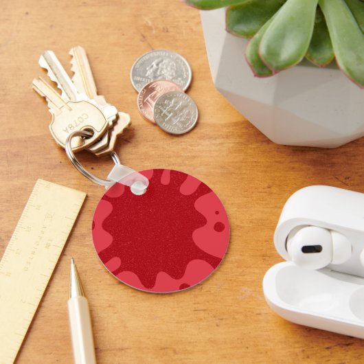 Tomaat Rood Spatwater Aangepaste Sleutelhanger (Bureau)