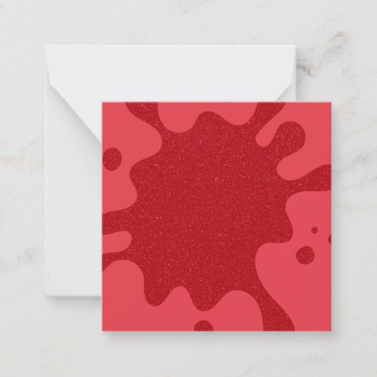 Tomaat Rood Spetter Mini Notitiekaart – Aanpasbaar Notitiekaartje (Voorkant)