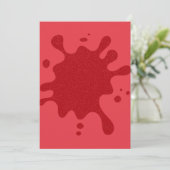 Tomaat Rood Spetteren Aangepaste Uitnodiging (Staand voorkant)