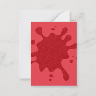 Tomaat Rood Splat Aangepaste Platte Notitiekaart Notitiekaartje