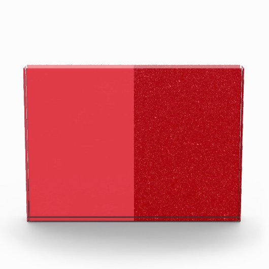 Tomaat-rood split acryl fotoblok – aanpassen (Voorkant)
