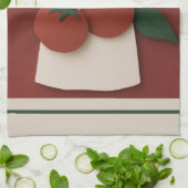 Tomaat & Schort Keuken Theedoek - Rustieke Foodie (Gevouwen)