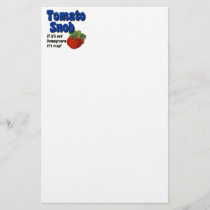Tomaat Snob Funny Gardener Stationery Briefpapier