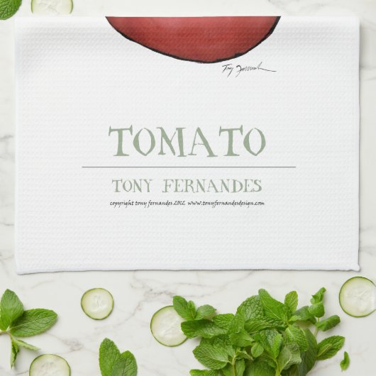 tomaat, tongfernandes theedoek (Gevouwen)