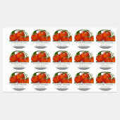 Tomaat Verplette Tomaten Inblikken Cirkel Voedsel Labels (Vel)