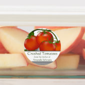 Tomaat Verplette Tomaten Inblikken Cirkel Voedsel Labels (Aangebracht)