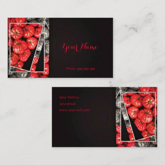 tomaat visitekaartje (Voorkant / Achterkant)