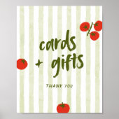 Tomaat Vrijgezellenfeest Kaarten en geschenken Poster (Voorkant)