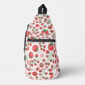 Tomaat Waterverf Mediterraan Monogram Initiaal Sling Bag (Voorkant)