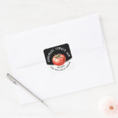 Tomaatjam met rode tomaat vierkante sticker (Envelop)