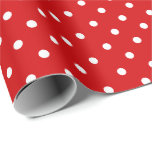 Tomaatrood | Wit Polka Dot inpakpapier<br><div class="desc">Dit klassieke polka dot cadeau inpakpapier is perfect voor uw cadeau behoeften! Wikkel een verjaardagscadeau, baby shower cadeau, vrijgezellenfeest cadeau, huwelijkscadeau of cadeau voor een andere speciale gelegenheid. Het is ook een prachtige keuze voor het inpakken van papierambachten: inpakken van papieren enveloppen, inpakken van papier, bunting, inpakken van streamers of...</div>