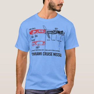 Tomahawk Cruise raket blauwdruk diagram T-shirt