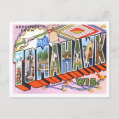Tomahawk, Wisconsin  Big Letters Briefkaart (Voorkant)